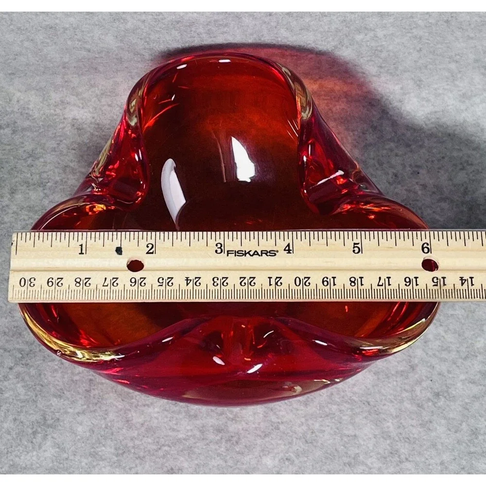 Vintage Murano‎ Art Glass Bowl Ashtray Trinket Dish 6